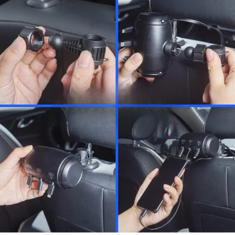 Cargador de Coche Multi-Puerto — Ideal Para Todos Sus Dispositivos