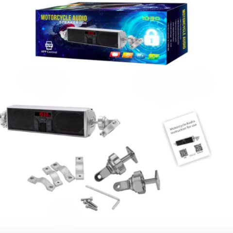 Motorcykelhögtalare med styrlfäste — Perfekt för dina musikresor