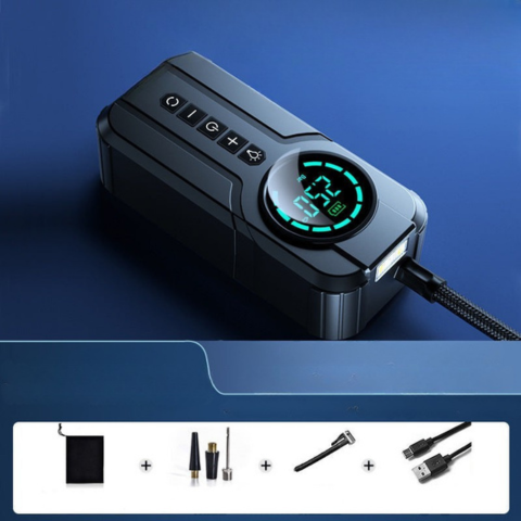 Bærbar Luftkompressor – Højpræcisions LED-display