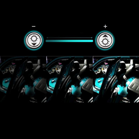 إضاءة LED جوية للسيارة - أضواء متعددة الألوان تتفاعل مع الصوت