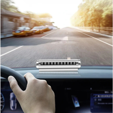 Plaque De Stationnement Temporaire — Numéro De Téléphone Visible