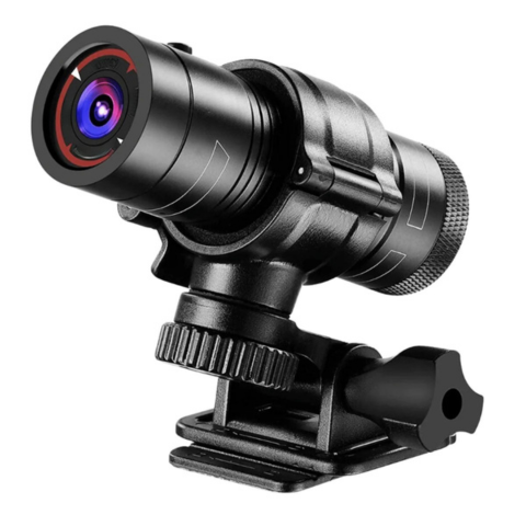 מצלמת אקשן עמידה במים להגה ולקסדה – אידיאלית לרכיבה על אופניים ואופנועים