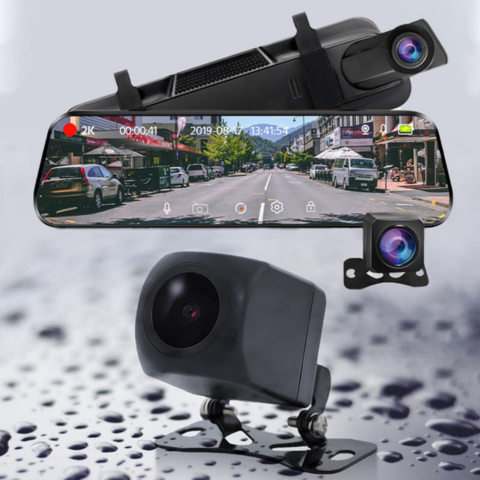 Verkeersspiegel Verbonden Met Dubbele Camera – Veiliger Rijden