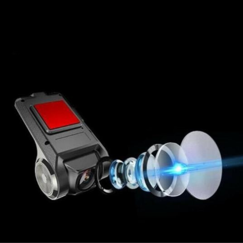 Cámara de vigilancia delantera y trasera de doble lente - Grabación HD y protección continua