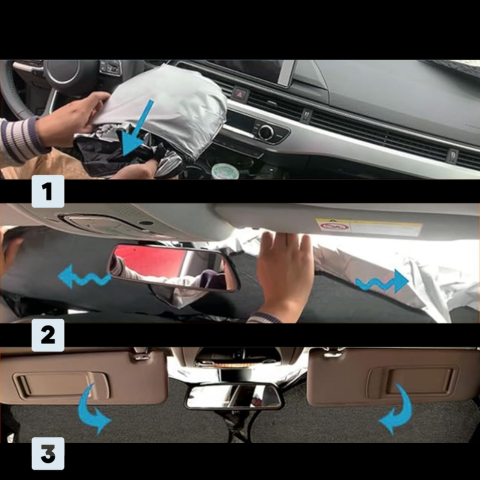 حماية الشمس للزجاج الأمامي|مضاد للحرارة والأشعة فوق البنفسجية