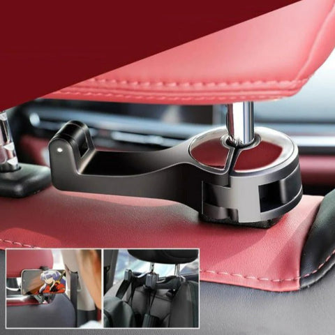 Soporte de teléfono y bolsa para reposacabezas – 2-en-1 práctico 