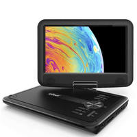 SDおよびUSBポート付きポータブルDVDプレーヤー — 明確で実用的な画面 