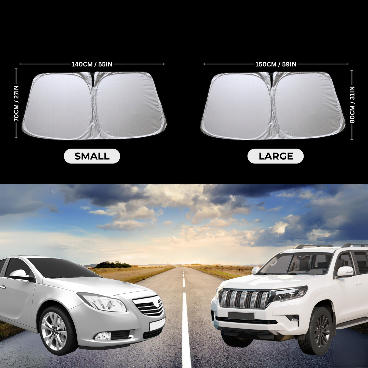 Ochrana pred slnkom pre čelné sklo｜Proti teplu a UV 