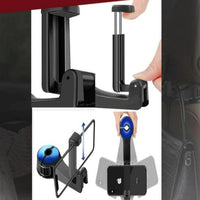 Soporte de teléfono y bolsa para reposacabezas – 2-en-1 práctico 