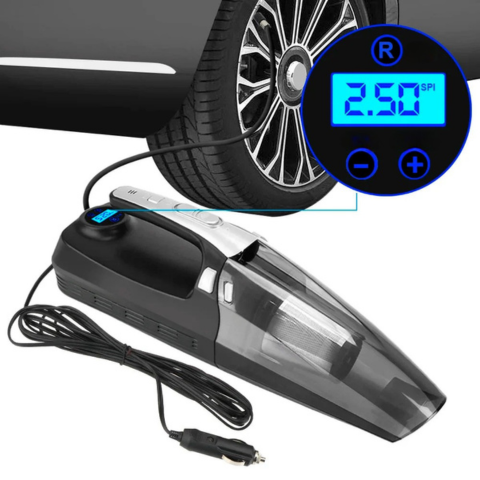 Aspiradora de Coche 4-en-1 – Alta Rendimiento 12V/120W 