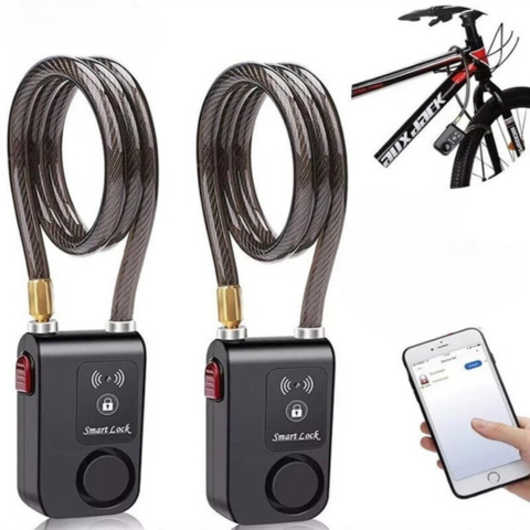 قفل دراجة ذكي مع إنذار 110 ديسيبل وتحكم عبر التطبيق — حماية موثوقة وعصرية 