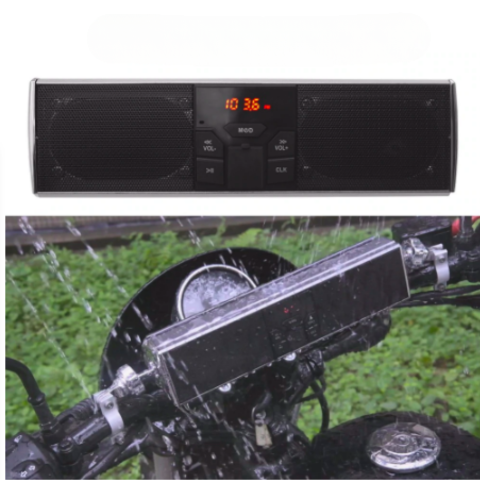 Motorcycle Speaker With Handlebar Mount — Ideal For Your Music Rides 