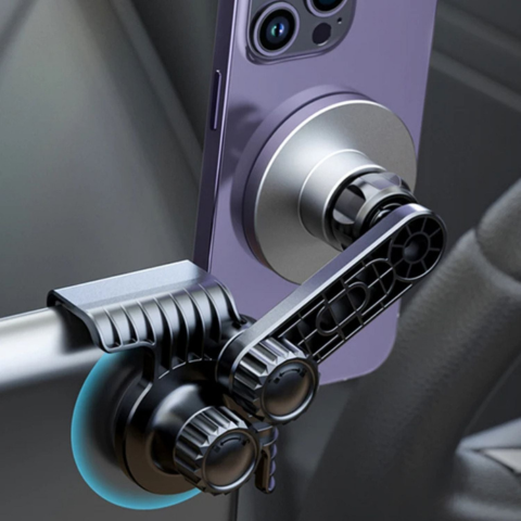 دعم الهاتف لتيسلا — تثبيت مغناطيسي وشحن لاسلكي 