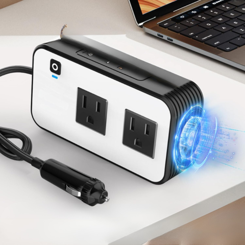 محول تيار السيارة – مقابس كهربائية ومنافذ USB سريعة 