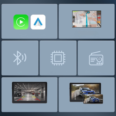 Inteligentny ekran auto – Nawigacja, Muzyka i Kamera 