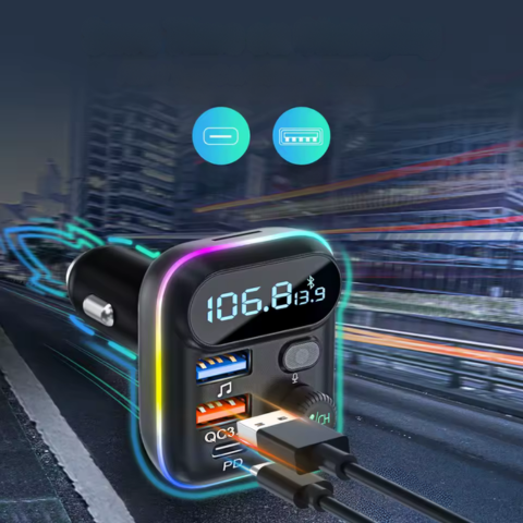 FM Bluetooth-sändare för bil — Klara samtal & trådlös musik 