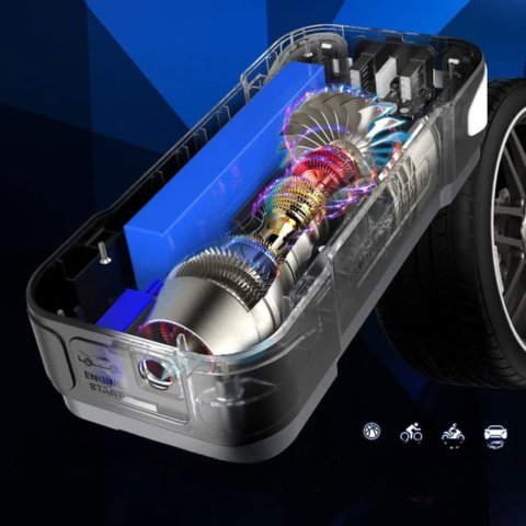 Draagbare Auto-Start — Multifunctioneel Met Compressor 