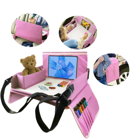 Multifunktionales Tablett für den Autositz — Ideal für Familienreisen 