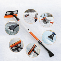 Snöborste och bilskrapa — Justerbart och avtagbart handtag 