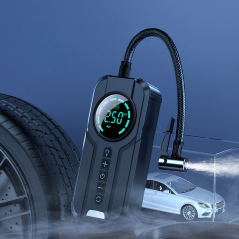 Bærbar Luftkompressor – Højpræcisions LED-display 