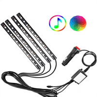 LED Ambient Bil Lys – Multifarvede Lys Reaktive Til Lyd 