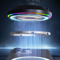 حامل هاتف السيارة - شحن لاسلكي وإضاءة LED 