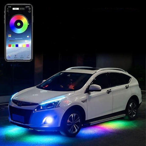 Kit LED Neón Para Coche — Iluminación Bajo Chasis Multicolor 