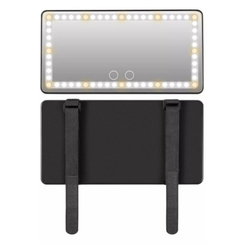 Espejo LED De Parasol Para Coche – Iluminación Ajustable Y Recargable 