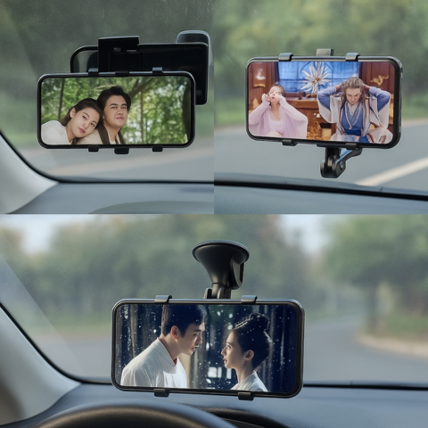 Support De Téléphone Voiture — Ajustable Et Fixation Solide