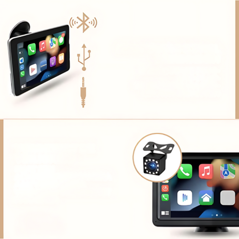 Système Multimédia Pour Voiture — Écran HD & CarPlay Sans Fil