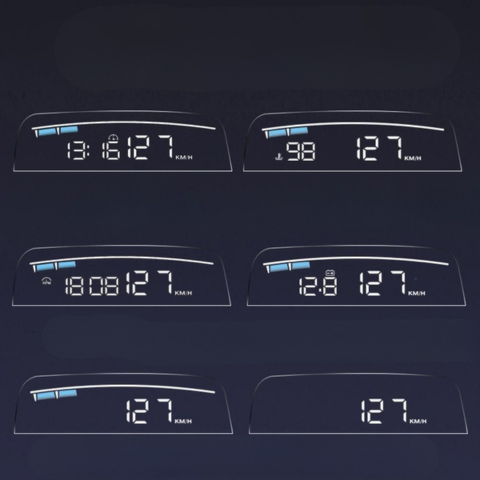 תצוגת ראש גבוהה לרכב – מהירות ונתונים בזמן אמת 