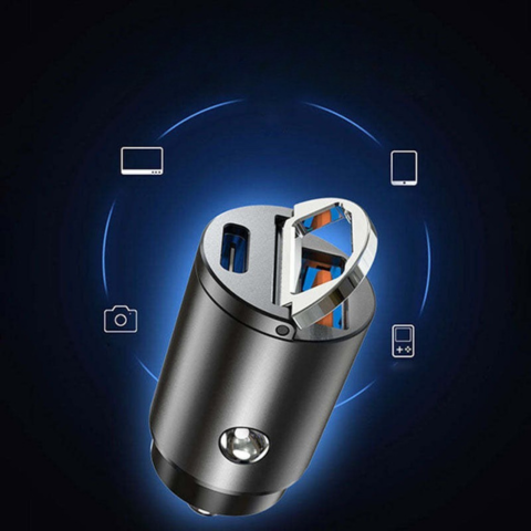 USB Bil Laderadapter – Kompakt Sigarettennerkontakt 