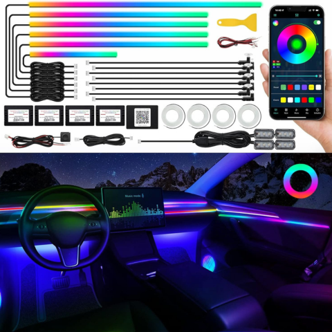 Kit de Iluminación Interior de Coche LED — Crea la Ambiente Ideal 