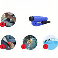 Kompakt Säkerhetsverktyg — Fönsterkross & Bälteskärare 