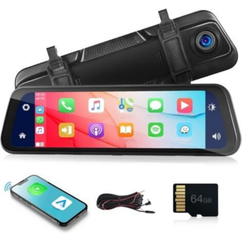 Bezdrátová palubní kamera — 12" dotykový zrcadlový displej 2K 