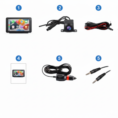 Multimedia multifunksjonssystem for bil — GPS, musikk og ryggekamera 