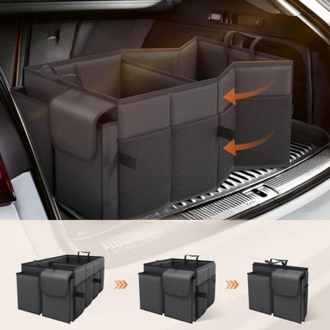 Organizador De Maletero De Coche — Almacenamiento Plegable Y Práctico 