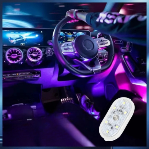 Iluminación LED Auto Sin Cable – Ambiente Luminoso y Fácil de Instalar 