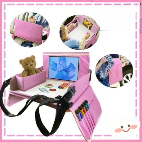 Plataforma de viaje para asiento de auto infantil — Confort y almacenamiento integrado 