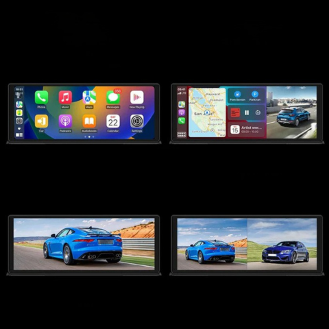 Pantalla táctil de 11,3 pulgadas con Dashcam 4K y cámara de visión trasera 1080p - Imagen ultra nítida y conducción suave
