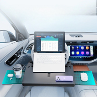 Tablet multifunción para el volante del coche - Oficina móvil y comidas en el coche