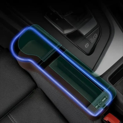Organizador para el asiento del coche con iluminación LED - Almacenamiento práctico y ambiente moderno