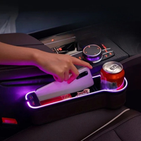 Organizador para el asiento del coche con iluminación LED - Almacenamiento práctico y ambiente moderno
