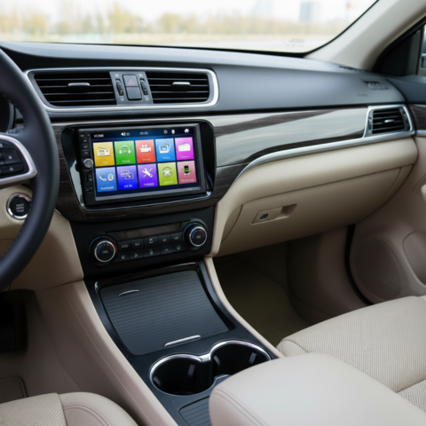 車のマルチメディアシステム — ダブルディン画面 & HDビデオ再生 