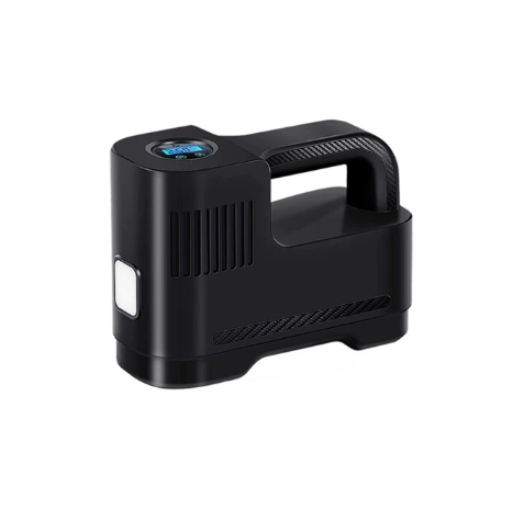 Bærbar Digital 12V Luftkompressor Med LED-lampe — Sikkerhet Og Bruk Om Natten 