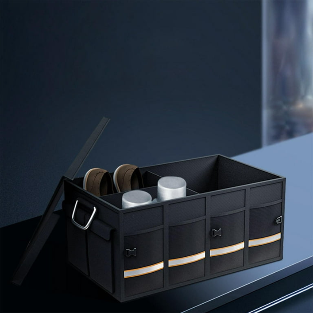 Organizador de gran capacidad para el maletero del coche - Múltiples compartimentos y estabilidad total