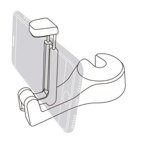 Soporte de teléfono y bolsa para reposacabezas – 2-en-1 práctico 