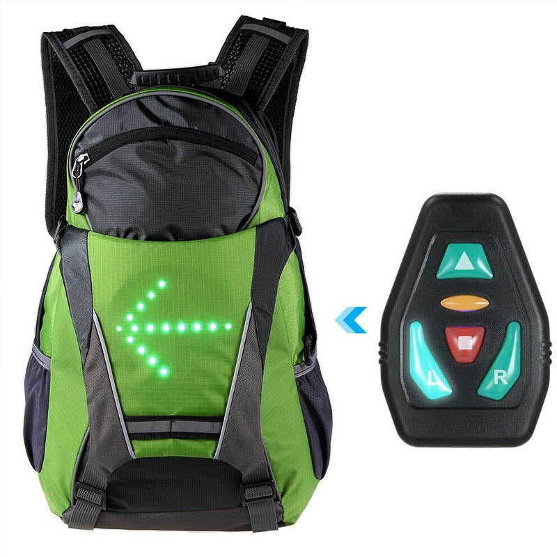 LED-merkkivalolla varustettu reppu kaukosäätimellä 