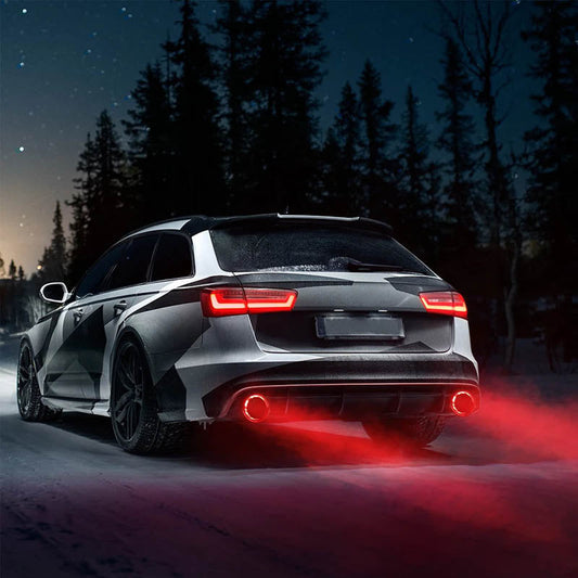 فوهة العادم المضاءة — تركيب سهل وسريع 