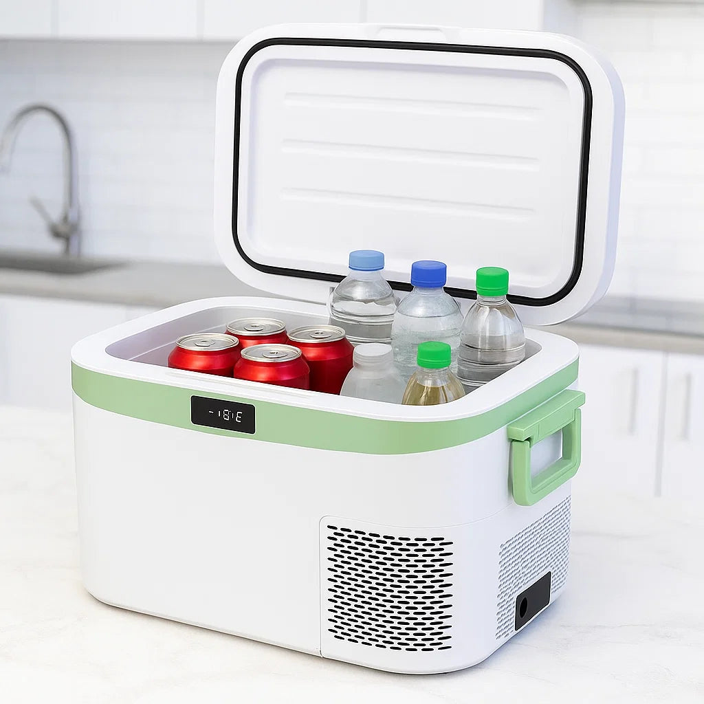 מקרר חשמלי לרכב – קומפקטי ורב תכליתי 